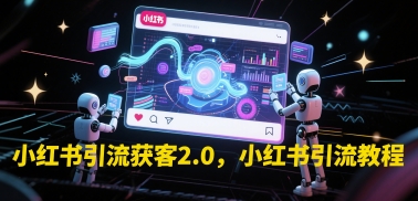 小红书引流获客2.0，小红书引流教程-来友网创