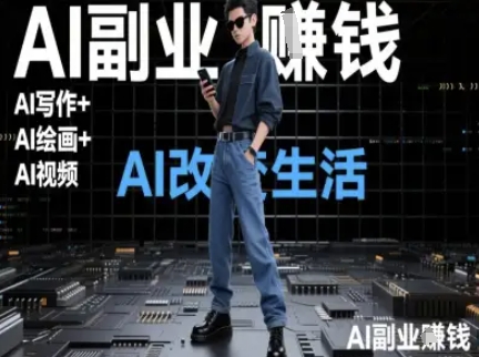 AI改变生活（Ai写作+AI绘画+Ai视频），AI副业挣钱-来友网创